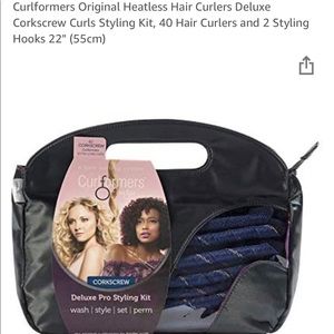 Corkscrew Curls Styling Kit, 40 Hair Curlers and 2 Styling Hooks 22" (55cm)